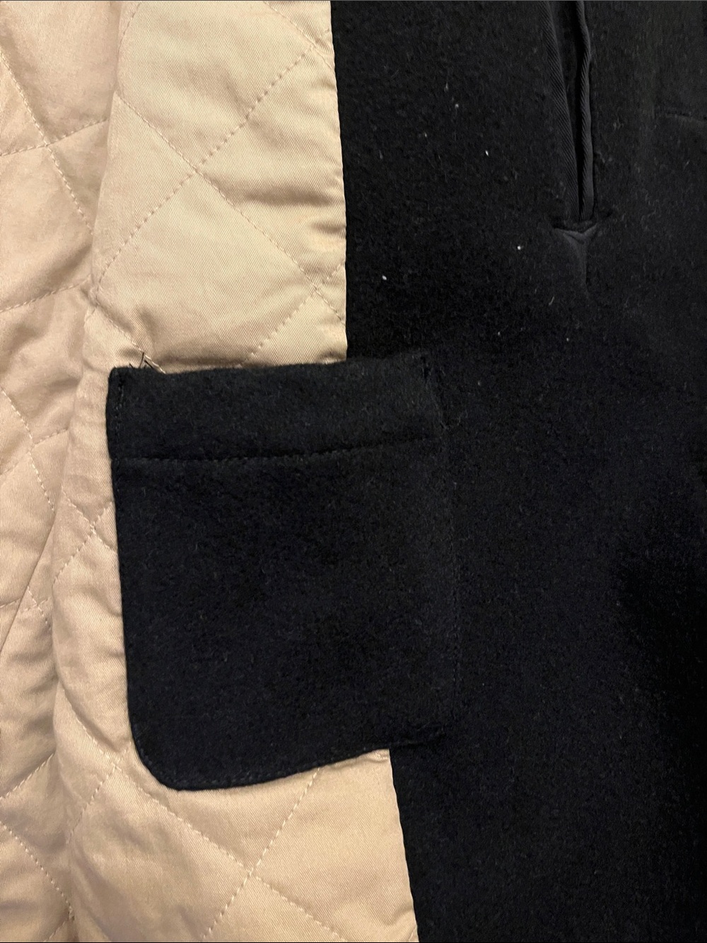 J. Crew Men’s Black Double-Breasted Wool Peacoat - Picture 6 of 16